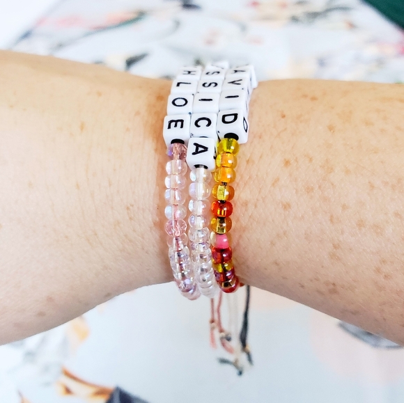 Dark Purple "Name It" Custom Pull-String Bracelet - Picture 7 of 12